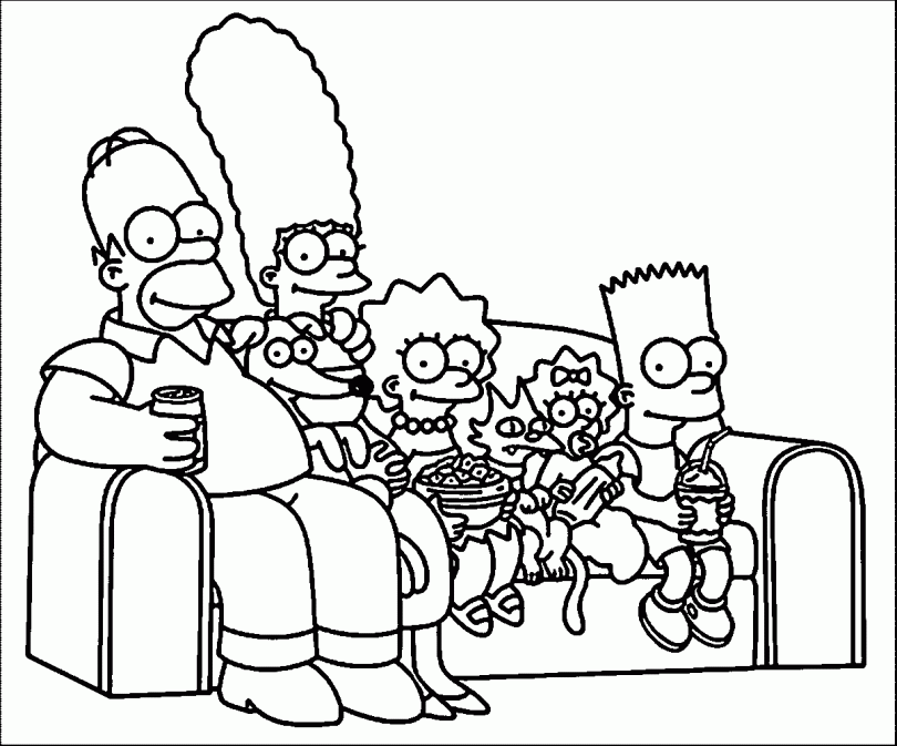 coloring the simpsons movie pages