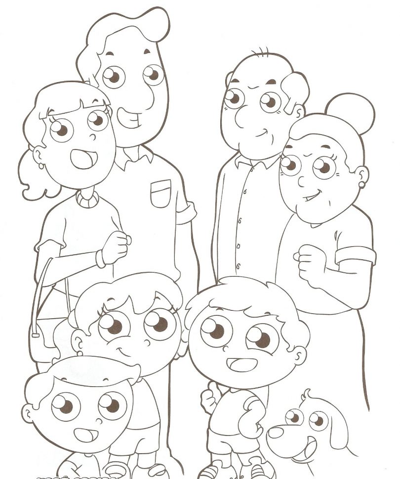 desenhos de família para colorir educamais