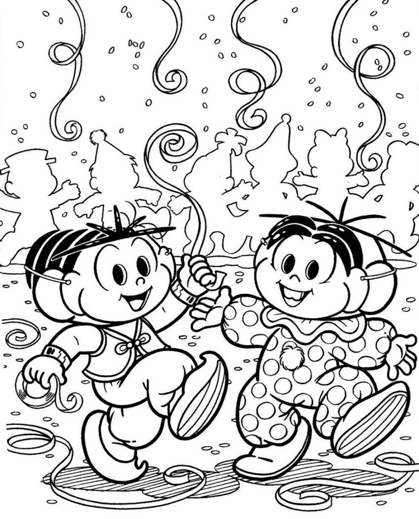Desenhos de Carnaval da Turma da Mónica - Educamais